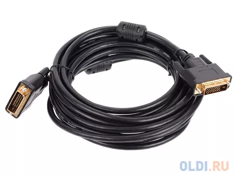 Кабель DVI-D--DVI-D Dual link 25M/25M, экран, феррит.кольца, 5м TV-COM