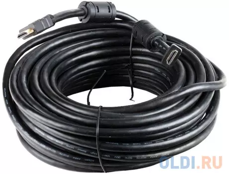 Кабель HDMI 15м VCOM Telecom ACG511D-15M круглый черный
