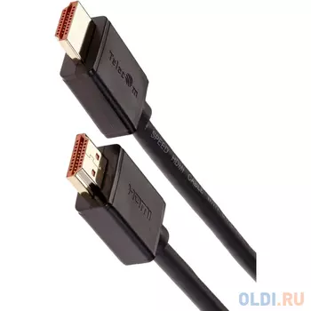 Кабель HDMI 2м VCOM Telecom TCG215F-2M круглый черный