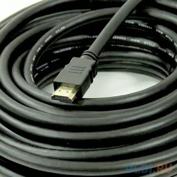 Кабель HDMI 25м VCOM Telecom CG511D-25M круглый черный
