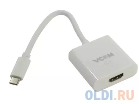 Кабель-адаптер USB 3.1 Type-Cm -- HDMI A(f) 3840х2160@30HZ, 10Gbps , 0,15m VCOM
