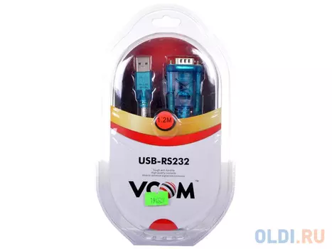 Кабель-адаптер USB AM - COM port 9pin VCOM <VUS7050 1.2m (добавляет в систему новый COM порт)