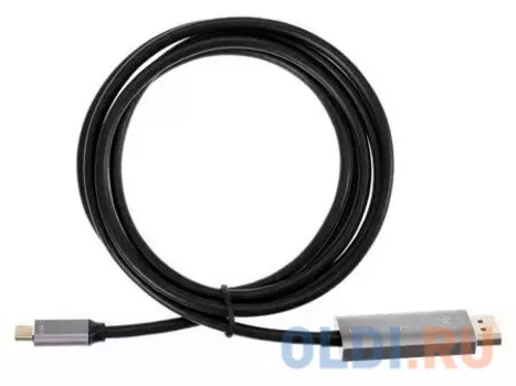 Кабель-адаптер USB Type-Cm --> DP1.4v (m) 8K@60Hz, PD 100W,1.8m , Alum Shell,VCOM 