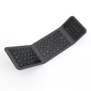 Беспроводная клавиатура WiWU Foldable Keyboard русская раскладка (складная с подставкой) (FMK-05) (серый)