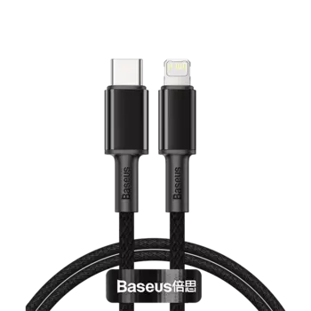 Кабель Baseus High Density Braided (Type-C) на (Lightning) 20W 100см нейлоновая оплётка (CATLGD-01) (черный)