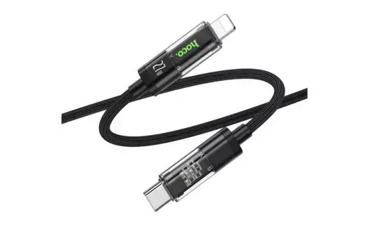 Кабель Hoco U116 Discovery Edition (Type-C) на (Lightning) 120см тканевая оплётка (черный)