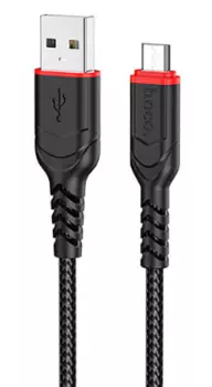 Кабель Hoco X59 2.4A (USB) на (Micro-USB) 100см нейлоновая оплетка (черный)
