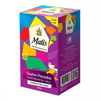 Чай черный Matis Цейлонский Рай 200 гр