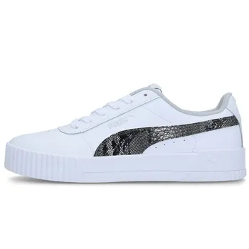 Puma Carina Leather FS Snakeskin - Серо-фиолетовые женские кроссовки White Silver 382384-02 37