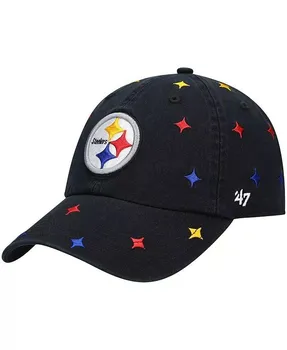 Женская черная регулируемая шляпа с разноцветными конфетти '47 Pittsburgh Steelers '47 Brand, черный