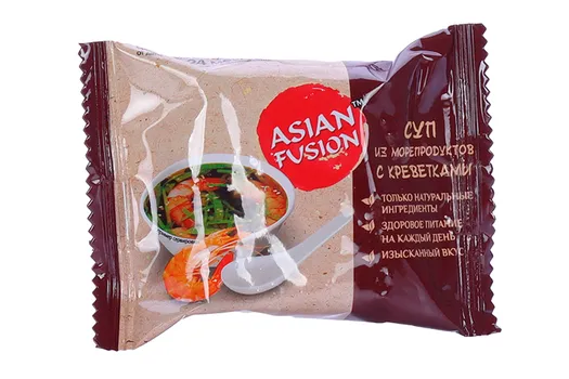 Суп Asian Fusion быстрого приготовления из морепродуктов с креветками, 12 г