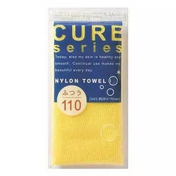 мочалка для тела средней жесткости (желтая) o:he cure nylon towel regular yellow
