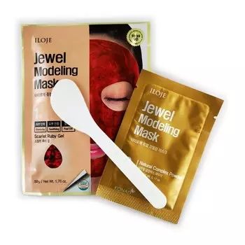 моделирующая маска для лица с рубиновой пудрой konad jewel modeling mask scarlet ruby