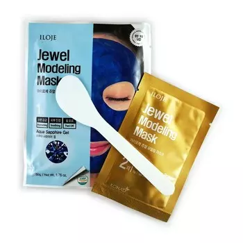 моделирующая маска для лица с сапфировой пудрой konad jewel modeling mask aqua sapphire