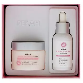 набор для лица питательный с экстрактом шиповника pekah rosehip nutrition skin care set