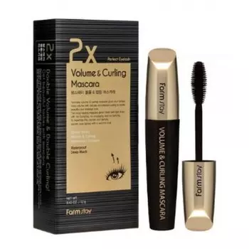 объемная и подкручивающая тушь для ресниц farmstay volume &amp; curling mascara