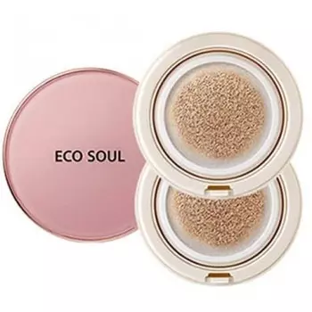 основа тональная маскирующая the saem eco soul essence cushion all cover spf50+ pa+++