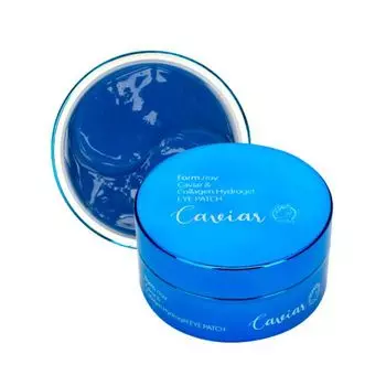 гидрогелевые патчи для области вокруг глаз с икрой и коллагеном farmstay caviar &amp; collagen hydrogel eye patch