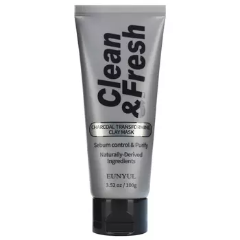глиняная маска-трансформер с древесным углем eunyul clean &amp; fresh charcoal transforming clay mask