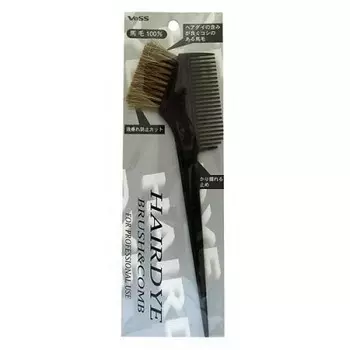 гребень c щеткой для окрашивания волос vess hairdye brush and comb