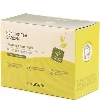 диски хлопковые влажные очищающие the saem healing tea garden cleansing cotton pads