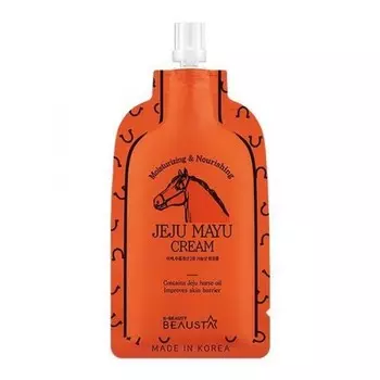 интенсивный питательный крем для лица с лошадиным маслом beausta jeju mayu cream