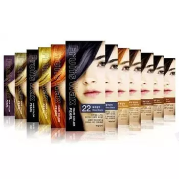краска для волос на фруктовой основе welcos fruits wax pearl hair color