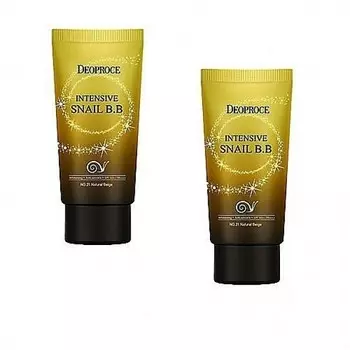 крем бб с муцином улитки spf50+ pa+++ deoproce intensive snail bb spf50+ pa+++