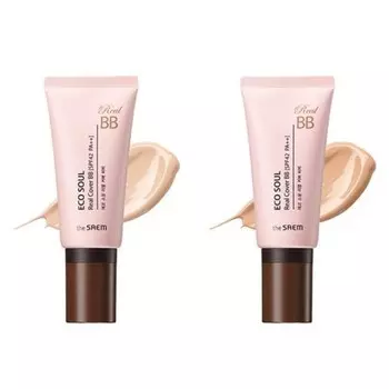 крем бб the saem eco soul real cover bb spf42 pa++