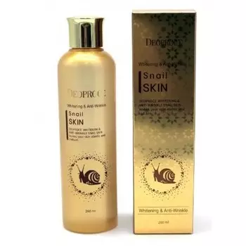флюид для лица с улиточным экстрактом deoproce whitening and anti-wrinkle snail skin