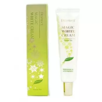 крем для лица осветляющий антивозрастной с экстрактом зеленого чая deoproce magic white cream green tea