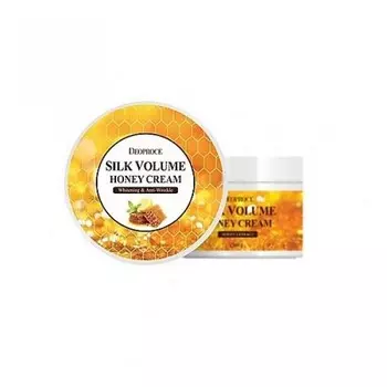 крем для лица питательный на основе меда deoproce moisture silk volume honey cream