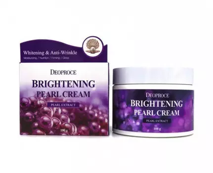 крем для лица питательный с экстрактом жемчуга deoproce moisture brightening pearl cream