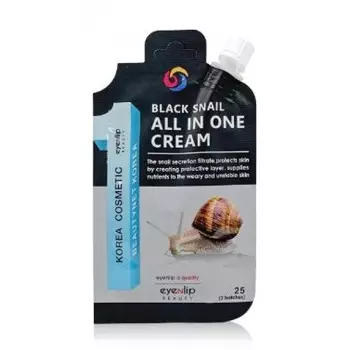 крем для лица с экстрактом черной улитки eyenlip black snail all in one cream