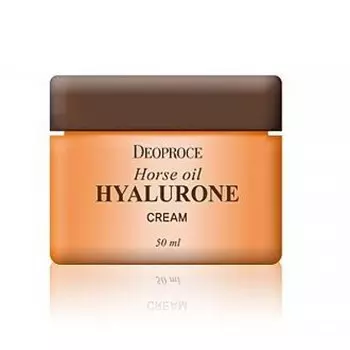крем для лица с гиалуроновой кислотой и лошадиным жиром deoproce horse oil hyalurone cream