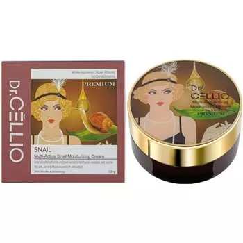 крем для лица с муцином улитки dr.cellio multi active snail moisturizing cream