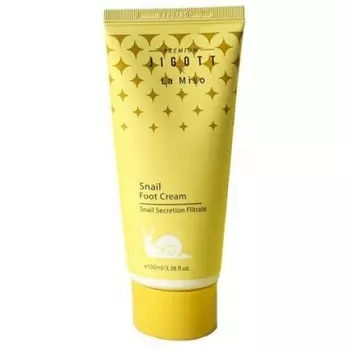 крем для ног с муцином улитки jigott premium х la miso snail foot cream