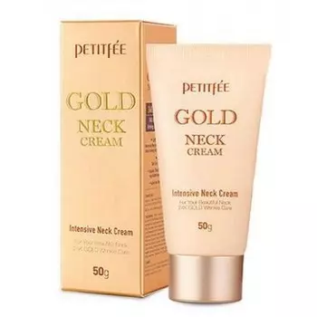 крем для шеи антивозрастной с золотом petitfee gold neck cream