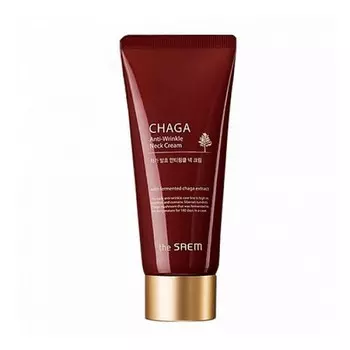 крем для шеи антивозрастной the saem chaga anti-wrinkle neck cream