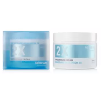 крем двойной уход для увлажнения с гиалуроновой кислотой medipam green plus 2x cream moisture hyaluron