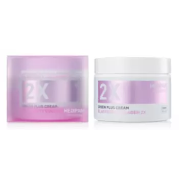 крем двойной уход для восстановления эластичности с коллагеном medipam green plus 2x cream elasticity collagen