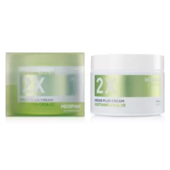 крем двойной уход успокаивающий с центеллой азиатской medipam green plus 2x cream soothing cica