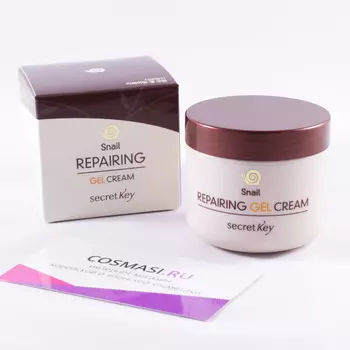 крем-гель для лица с муцином улитки secret key snail repairing gel cream