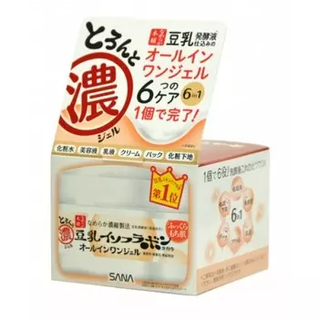 крем - гель увлажняющий с изофлавонами сои 6 в 1 sana soy milk gel cream