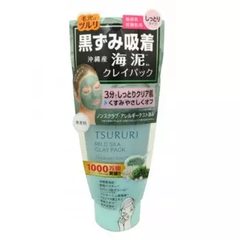 крем - маска для лица с глиной и морскими водорослями bcl tsururi mineral clay pack
