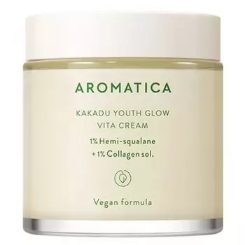 крем со скваланом, коллагеном и сливой какаду aromatica kakadu youth glow vita cream 1% hemisqualane + 1% collagen sol.