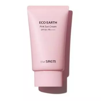 крем солнцезащитный the saem eco earth pink sun cream spf50+ pa++++