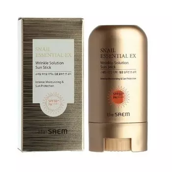 крем-стик улиточный солнцезащитный the saem snail essential ex wrinkle solution sun stick