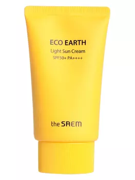 легкий солнцезащитный крем the saem eco earth light sun cream spf50+ pa++++