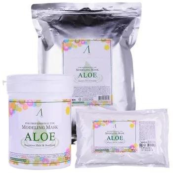 маска альгинатная с алоэ успокаивающая anskin aloe modeling mask
